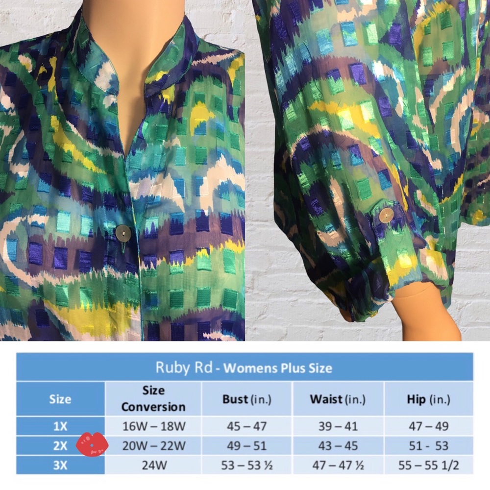 Ruby Rd. Women’s Sheer Blouse - image 3